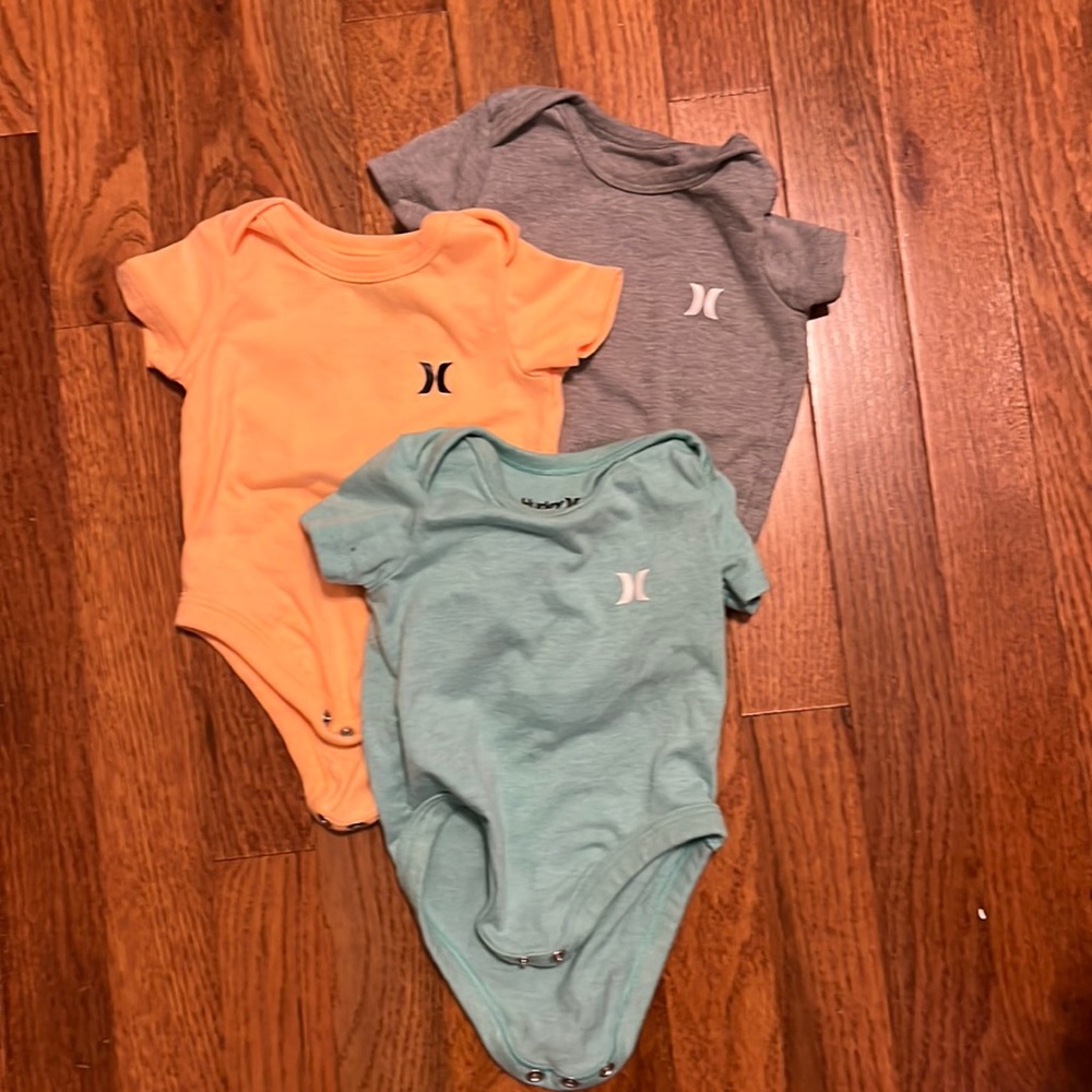 Set of 3 Hurley onesies